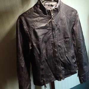 Purple Big Chill Faux Leather Jacket